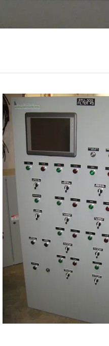 Custom control panel with HMI and indicator lights