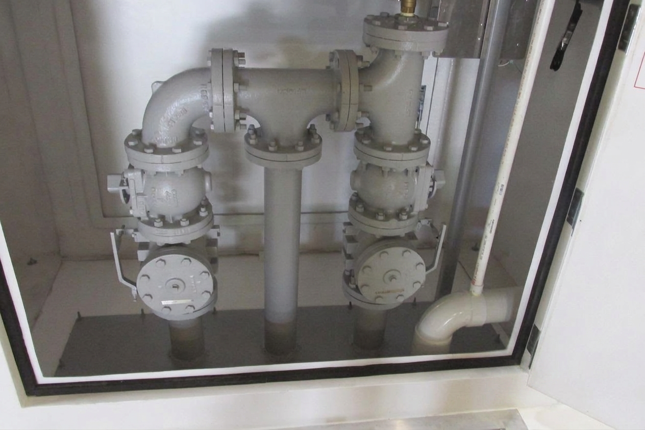Ruthven IA submersible valve package — alternate angle